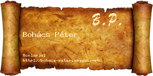 Bohács Péter névjegykártya